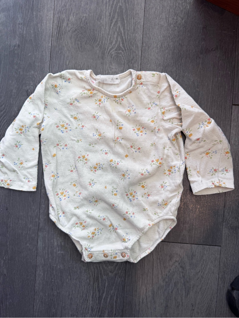 Zara Baby Floral Onesie 9-12 Months
